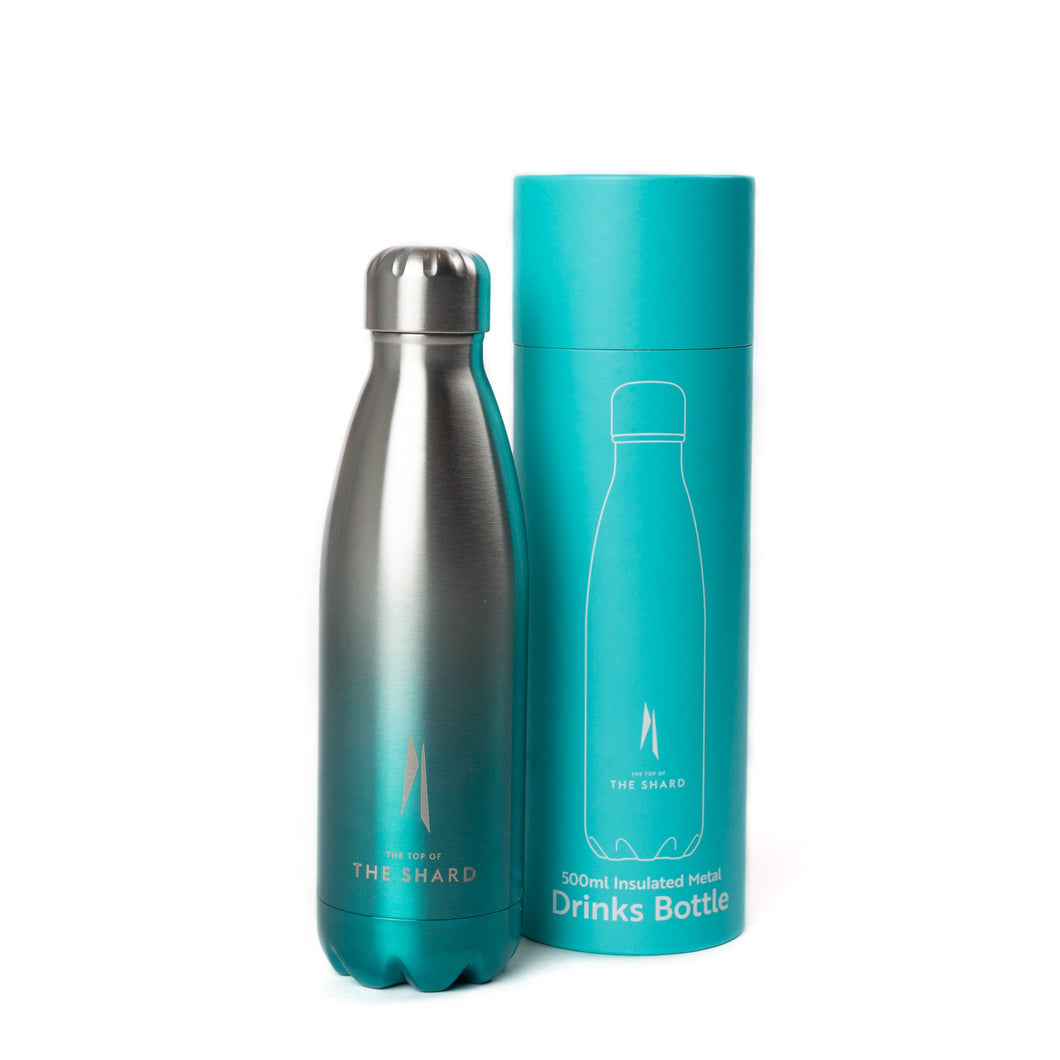 The Shard Thermo Bottle - Turquoise/ Silver
